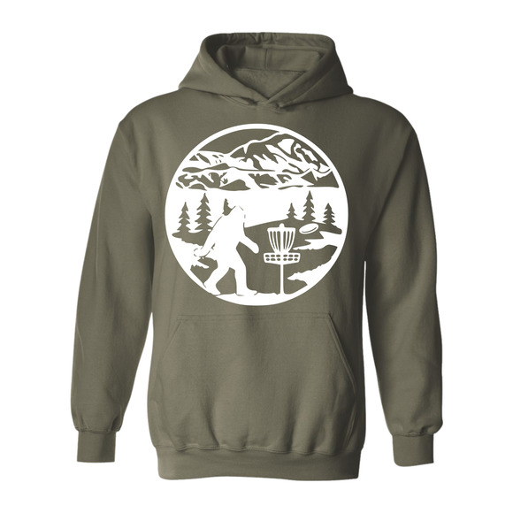 Disc Golf Hoodie SASQUATCH MOUNTAINS Discgolfer Discgolfing Sweatshirt - Picture 4 of 7